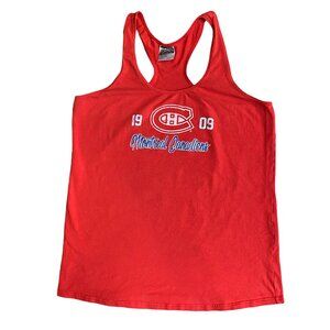 Montreal Canadiens Tank Top Sleeveless Shirt Womens XL NHL Hockey Red
